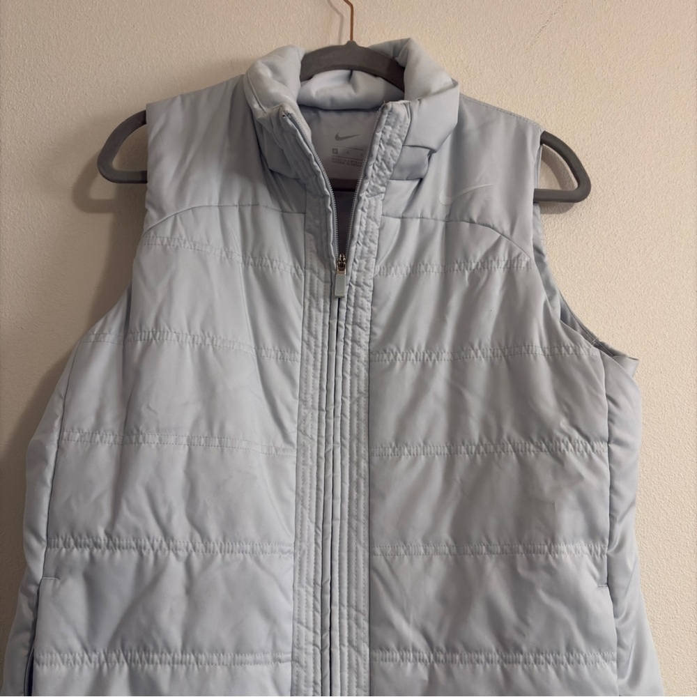 Nike Women's Gray Blue Platinum Puffer Vest Large - Picture 4 of 11